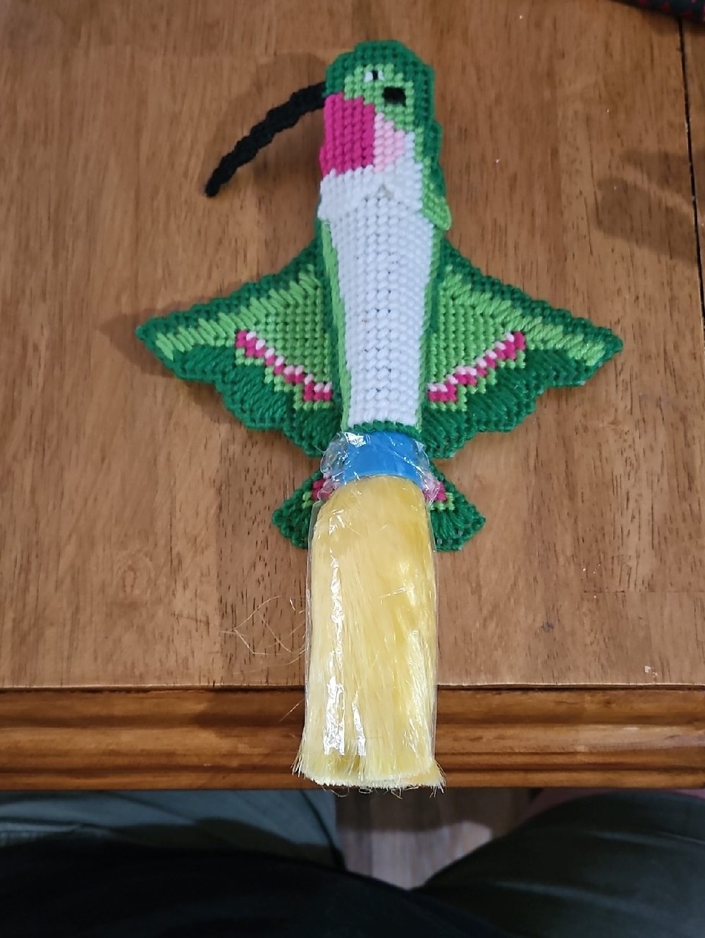 Handmade Green Hummingbird Duster Cover With Duster